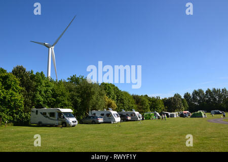 Kessingland Campeggio e caravaning Club sito, Kessingland, Lowestoft, Suffolk, Regno Unito Foto Stock