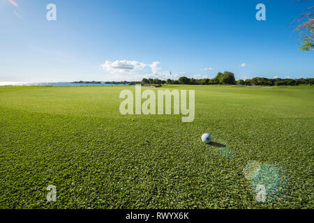 Casa de Campo resort e ville private club con campi da golf sul bordo della costa dominicana. Il luogo ideale per praticare il tuo sport preferito. Foto Stock