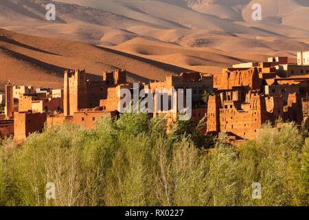 In Kasbah Ait Arbi, Dadestal, Strada della casbah, Atlas, Marocco Foto Stock