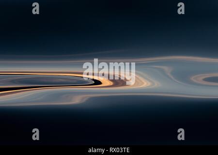 La superficie del mare al sorgere del sole, Mare di Groenlandia, Spitsbergen, Svalbard, Norvegia Foto Stock