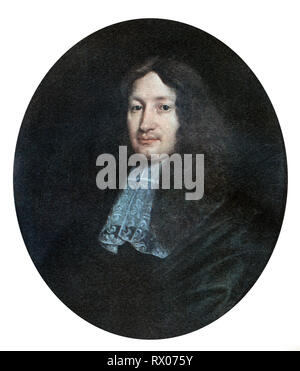 John Dryden, (1631-1700), 17 ° secolo. Attribuito a John Michael Wright (1617-1694). John Dryden (1631-1700), poeta inglese, critico letterario, traduttore e drammaturgo, che fu fatto il primo poeta lureato dell'Inghilterra nel 1668. Foto Stock