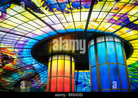 Scenario della cupola di luce, Kaohsiung, Taiwan. Questo è uno dei più famosi luoghi sia per i cittadini di Kaohsiung e turisti Foto Stock