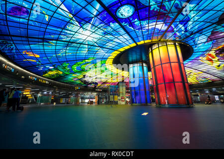 Scenario della cupola di luce, Kaohsiung, Taiwan. Questo è uno dei più famosi luoghi sia per i cittadini di Kaohsiung e turisti Foto Stock