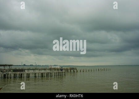 Tanjung Piai,, l'estremo sud del continente asiatico, Ponziano, Malaysia Foto Stock