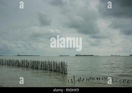 Tanjung Piai,, l'estremo sud del continente asiatico, Ponziano, Malaysia Foto Stock