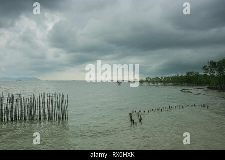 Tanjung Piai,, l'estremo sud del continente asiatico, Ponziano, Malaysia Foto Stock