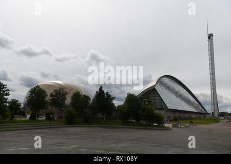 Il Glasgow Science Centre situato nel Clyde Waterfront area di rigenerazione sulla sponda meridionale del fiume Clyde a Glasgow, Scozia Foto Stock