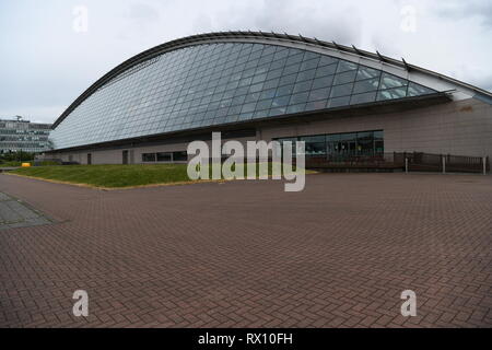 Il Glasgow Science Centre situato nel Clyde Waterfront area di rigenerazione sulla sponda meridionale del fiume Clyde a Glasgow, Scozia Foto Stock