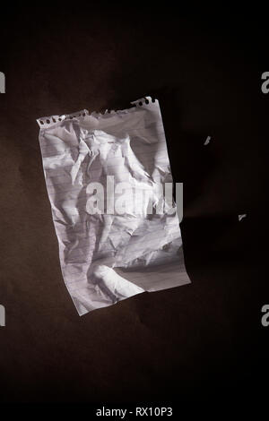 Crumpled carta rigata Foto Stock