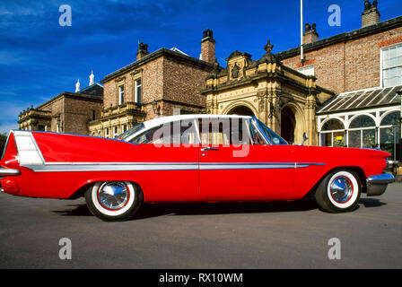 Plymouth Fury 1957 American classic car, Preston Hall, Stockton, England, Regno Unito Foto Stock