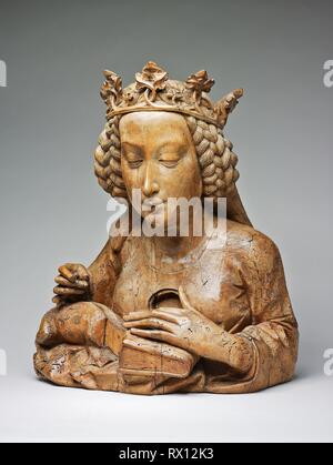 Busto reliquiario di Santa Margherita di Antiochia. Niclaus Gerhaert von Leyden e workshop; Netherlandish, attivi in Germania, 1462-73. Data: 1465-1470. Dimensioni: 50,8 × 45,5 × 29,6 cm (20 × 18 × 11 5/8 in.). Noce con tracce del XIX secolo policromia. Origine: Strasburgo. Museo: Chicago Art Institute. Autore: Nicolaus Gerhaert. Foto Stock