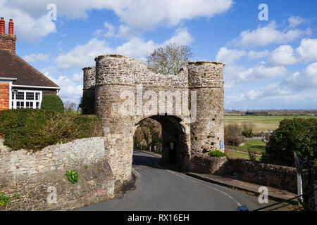 Il trefolo cancello costruito intorno al 1300, Winchelsea, East Sussex, England, Regno Unito, Europa Foto Stock