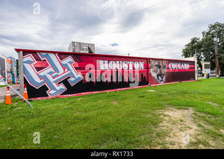 Graffiti da alcuni artisti di talento nel centro cittadino di Houston, TX Foto Stock