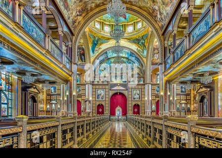 Interno della chiesa copta cattedrale celeste a Sharm el Sheik, Ottobre 31, 2018 Foto Stock
