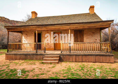 Il John Wood house, Grafton città fantasma, USA Utah Foto Stock