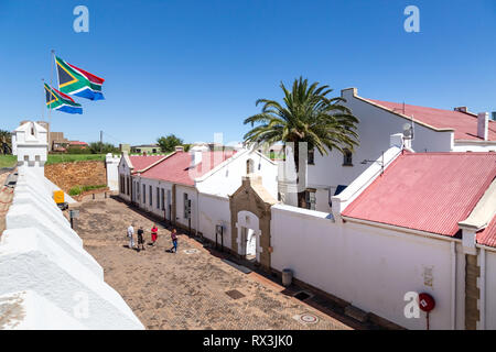 Johannesburg, Sud Africa, 17 febbraio - 2019: vista esterna della vecchia prigione fortezza nel centro città Foto Stock