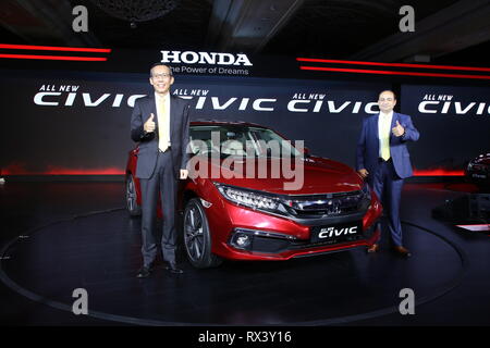 New Delhi, India. 07Th Mar, 2019. Gaku Nakanishi, Presidente e CEO Honda Automobili Inda Ltd durante il lancio di tutte le Honda Civic decima generazione. Credito: Jyoti Kapoor/Pacific Press/Alamy Live News Foto Stock