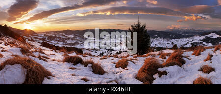 La Slovacchia Tatra montagna da Pieniny Foto Stock