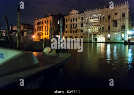 "Ca d'oro. Facciata del palazzo palazzo sul Canal Grande a Venezia Foto Stock