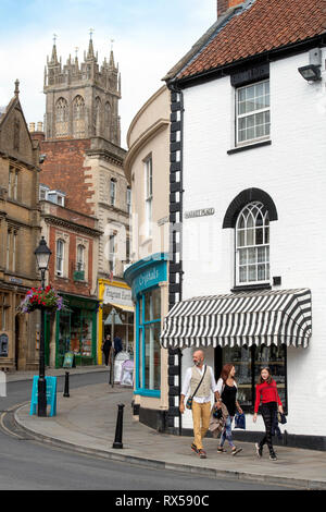 Il mercato in Glastonbury Regno Unito Foto Stock