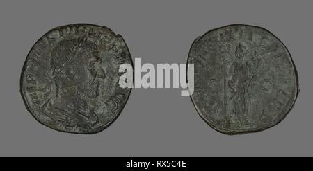 Sestertius (moneta) raffigurante Filippo l Arabo. Roman. Data: 247 annuncio. Dimensioni: diam. 3.1 cm; 19,25 g. Bronzo. Origine: Impero Romano. Museo: Chicago Art Institute. Autore: antico romano. Foto Stock