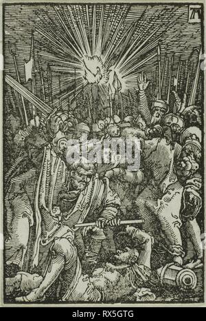 Il tradimento, dalla caduta e la redenzione dell'uomo. Albrecht Altdorfer; Tedesco, c.1480-1538. Data: 1510-1518. Dimensioni: 72 x 49 mm (l'immagine/blocco). Xilografia in nero su avorio di cui la carta. Origine: Germania. Museo: Chicago Art Institute. Foto Stock