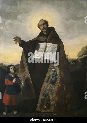 Saint Romanus di Antiochia e San Barulas. Francisco de Zurbarán; Spagnolo, 1598-1664. Data: 1638. Dimensioni: 246,5 × 160.1 cm (97 × 73 in.). Olio su tela. Origine: Spagna. Museo: Chicago Art Institute. Foto Stock
