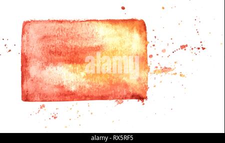 Un abstract artistico acquerello marrone texture di sfondo, scalable vector frame con un posto per il testo o il logo Illustrazione Vettoriale