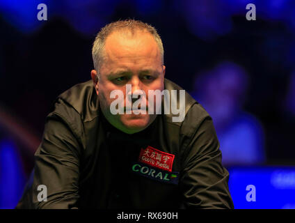 Preston Guild Hall, Preston, Regno Unito. 8 Mar, 2019. Snooker, Coral Players Championship, giorno 5; John Higgins in azione durante il trimestre finale di partita contro Ronnie O'Sullivan Credito: Azione Sport Plus/Alamy Live News Foto Stock