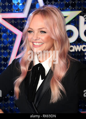 Emma Bunton assiste il Global Awards 2019 al Eventim Hammersmith Apollo di Londra. Foto Stock