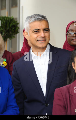 Londra, Regno Unito. 8 Mar 2019. Sindaco di Londra Sadiq Khan visto presso le donne del mondo Festival al Southbank di Londra. Credito: SOPA Immagini limitata/Alamy Live News Foto Stock