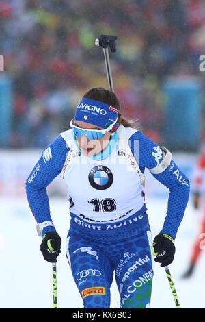 Ostersund, Svezia. 8 Mar, 2019. IBU Campionati del Mondo di Biathlon, il giorno 2, sprint femminile; Dorothea Wierer (ITA) in azione Credit: Azione Plus sport/Alamy Live News Foto Stock