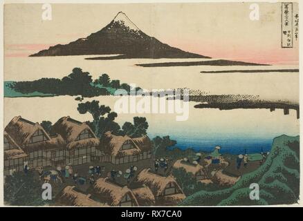 Alba a Isawa nella provincia di Kai (Koshu Isawa no akatsuki), dalla serie 'trentasei vedute del Monte Fuji (Fugaku sanjurokkei)'. Katsushika Hokusai ?? ??; Giapponese, 1760-1849. Data: 1825-1838. Dimensioni: 9 3/4 x 14 in. Colore stampa woodblock; oban. Provenienza: Giappone. Museo: Chicago Art Institute. Foto Stock