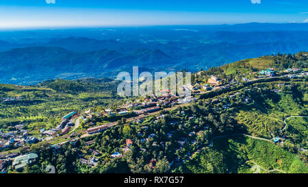 Haputale - una città del Distretto di Badulla nella provincia di Uva, Sri Lanka. Foto Stock