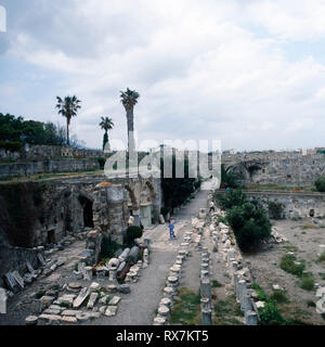 Insel Kos - Ausgrabungsstätte auf der Insel Kos, Griechenland 1980er. Sito archeologico sull'isola di Kos, Grecia degli anni ottanta Foto Stock