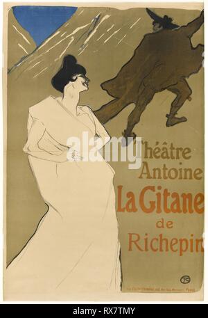 La Gitane. Henri de Toulouse-Lautrec; francese, 1864-1901. Data: 1899. Dimensioni: 915 × 633 mm (nell'immagine); 955 × 646 mm (foglio). Litografia a colori poster su due fogli di carta velina crema carta, stabilite su greggi di lino irlandese. Provenienza: Francia. Museo: Chicago Art Institute. Foto Stock