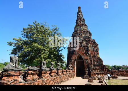 Wat Chaiwatthanaram è un tempio buddista della città di Ayutthaya parco storico, Thailandia, sulla riva occidentale del Fiume Chao Phraya, Ayutt esterno Foto Stock