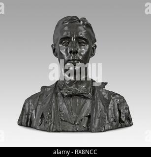 Testa di Arthur Jerome Eddy. Auguste Rodin; francese, 1840-1917. Data: 1898. Dimensioni: H. 47,6 cm (18 3/4 in.). Bronzo. Provenienza: Francia. Museo: Chicago Art Institute. Foto Stock