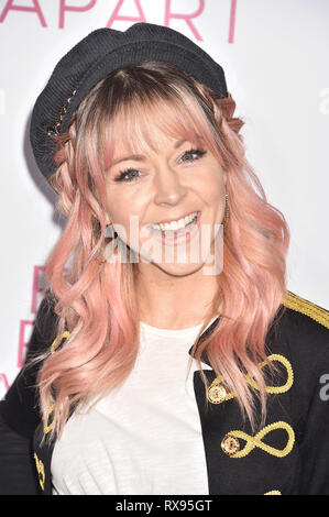 WESTWOOD, CA - MARZO 07: Lindsey Stirling assiste la premiere del Lionsgate 'Cinque Piedi Apart" al Fox Bruin Theatre il 07 marzo 2019 a Los Angeles, Foto Stock