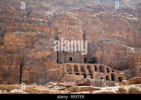 Le tombe reali, Petra, Giordania Foto Stock