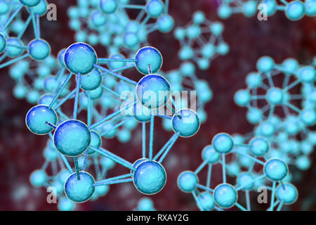 Abstract rete molecolare, illustrazione Foto Stock