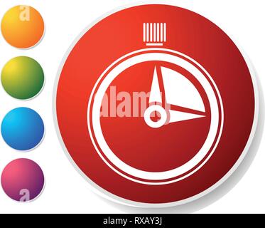 Timer, cronometro icona. Urgenza, sui tempi di turnaround e concetti di pianificazione Illustrazione Vettoriale