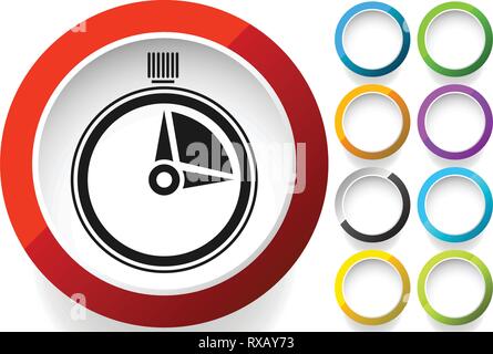 Timer, cronometro icona. Urgenza, sui tempi di turnaround e concetti di pianificazione Illustrazione Vettoriale