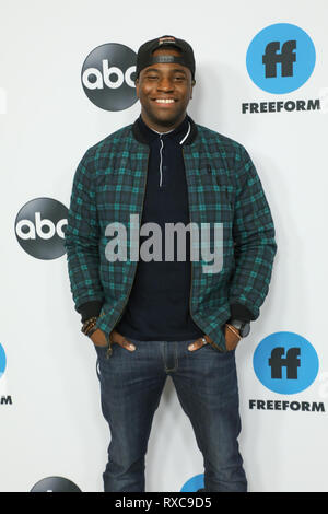 2019 Inverno TCA Press Tour - Disney ABC Television tenutosi presso la struttura The Langham Huntington Hotel a Pasadena, in California il 5 febbraio 2019 con: Okieriete Onaodowan dove: Los Angeles, California, Stati Uniti quando: 05 Feb 2019 Credit: Sheri Determan/WENN.com Foto Stock