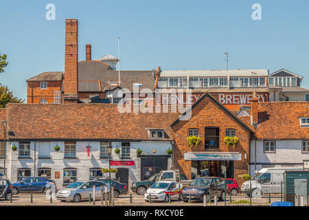 Ex Sito dell'Henley birreria, Henley on Thames, Oxfordshire, Regno Unito Foto Stock