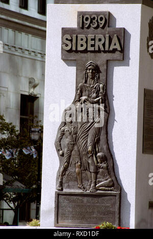 Katyn Memorial a Jersey City, New Jersey, USA. Foto Stock