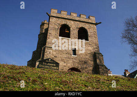 Esterno della chiesa di San Giovanni Chiesa Episcopale in Somerville, New Jersey, STATI UNITI D'AMERICA Foto Stock