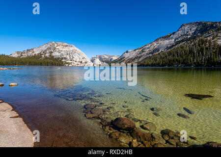 Riflessi nel Lago Tenaya Foto Stock