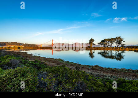 Crissy Field allo spuntar del giorno Foto Stock