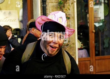 Bosa, Sardegna, Italia. S''Attittidu Carnevale Martedì grasso sfilata Foto Stock